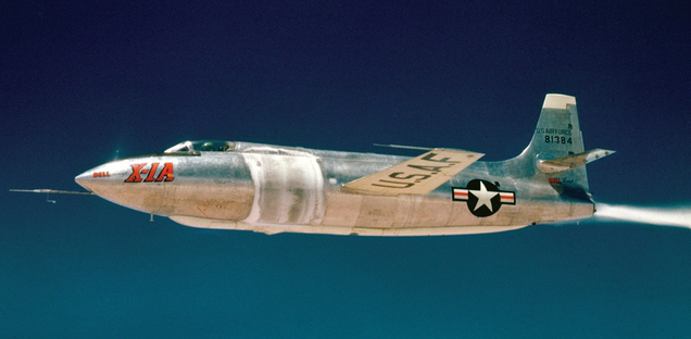 The X-1A in flight